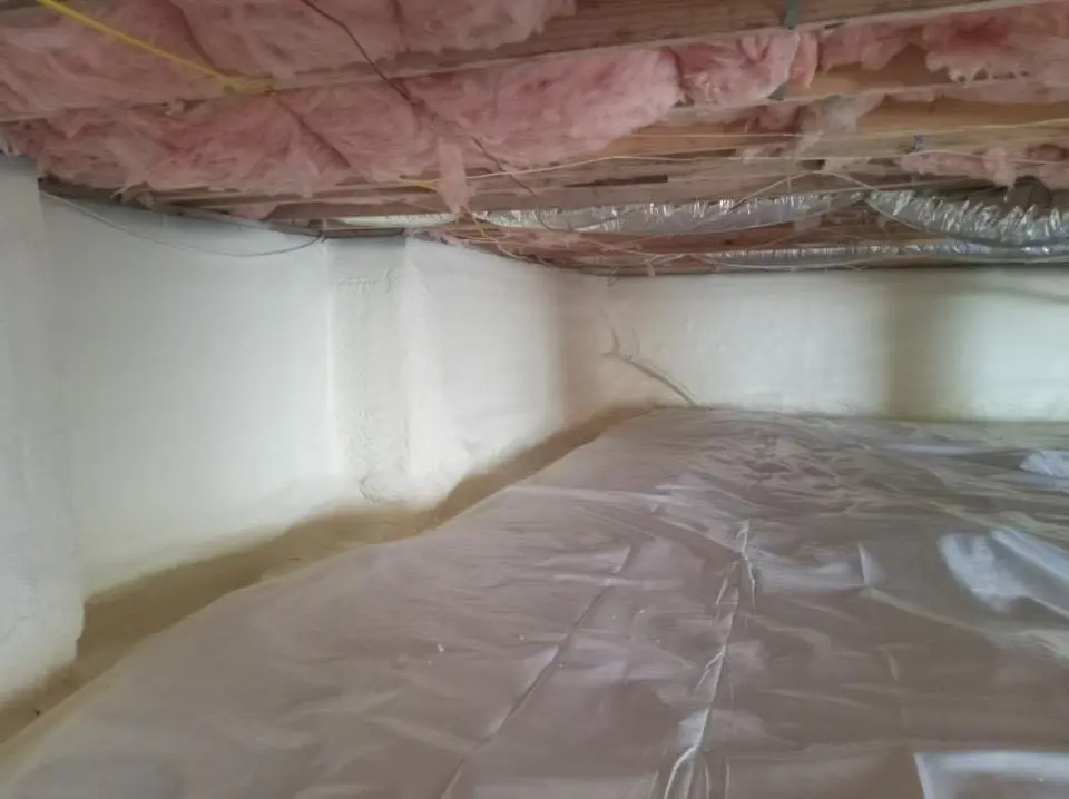 Crawl space encapsulation with closed-cell spray foam for Spray Foam Roofing in Mango